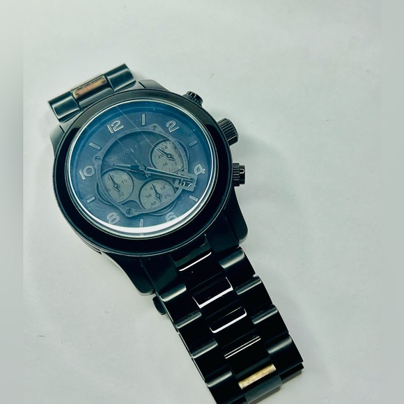 Michael Kors Oversize Slim Runway Black-Tone Watch - Picture 2 of 6